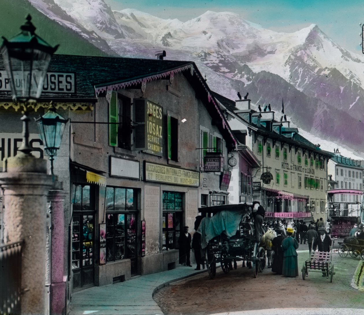 Chamonix, hoofdstraat door Unbekannter Künstler