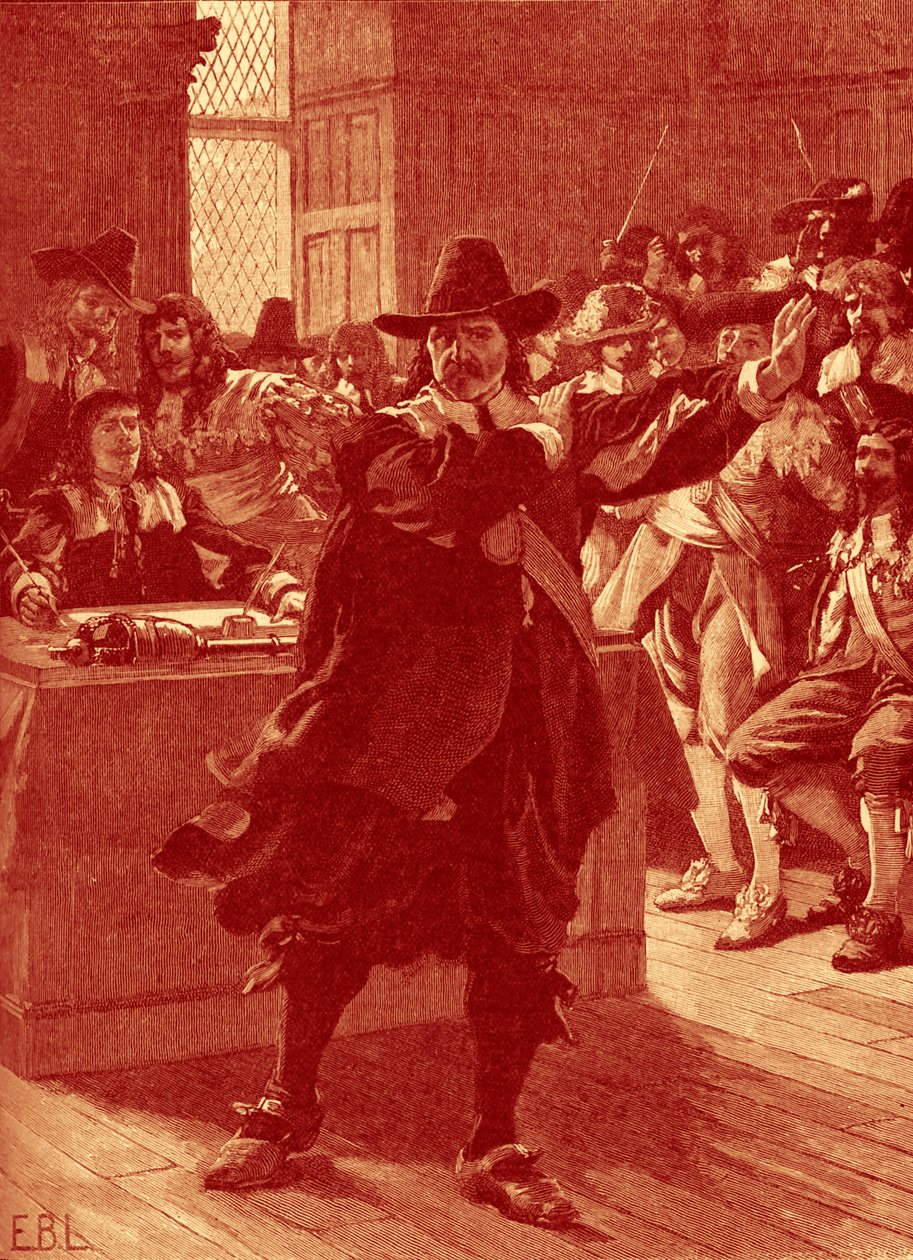Cromwell spreekt het lange parlement toe door Unbekannter Künstler