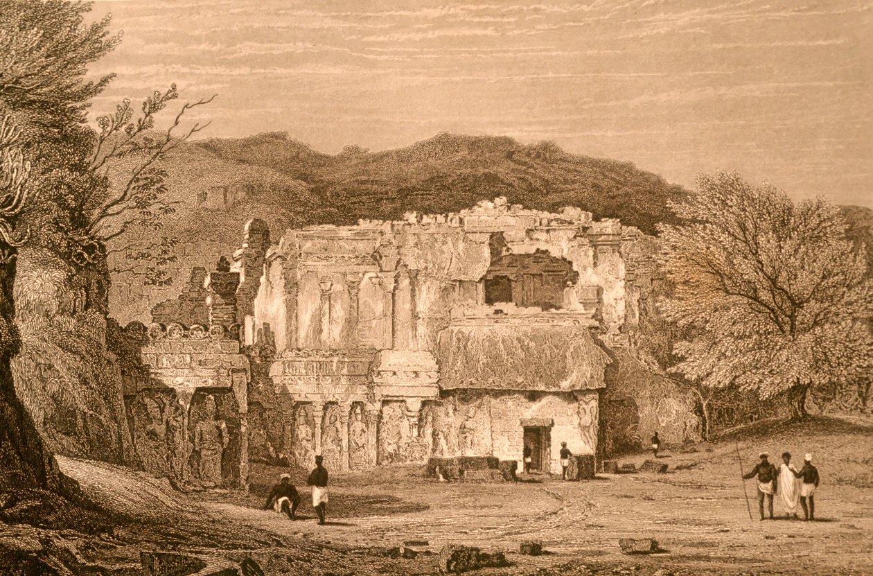 Elora Grotten, Maharashtra, India door Unbekannter Künstler
