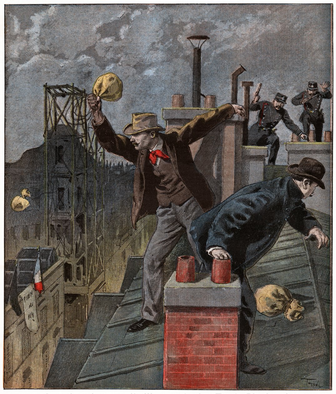 Extreem rechts tijdens de Dreyfus-affaire. 1899 (gravure) door Unbekannter Künstler