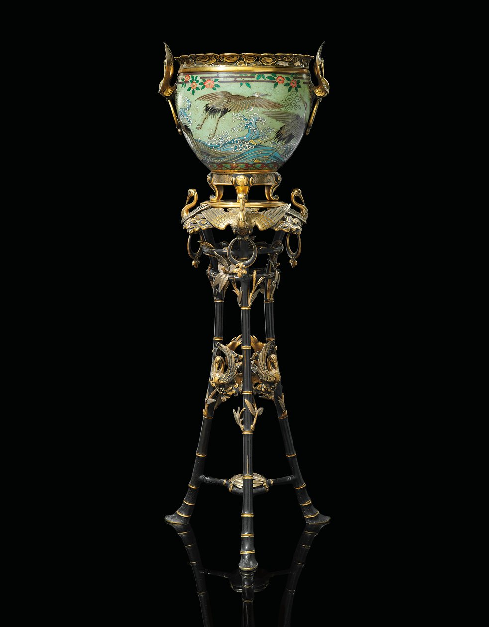 Franse "Japonisme" Jardinière-op-stand, 1874 door Unbekannt
