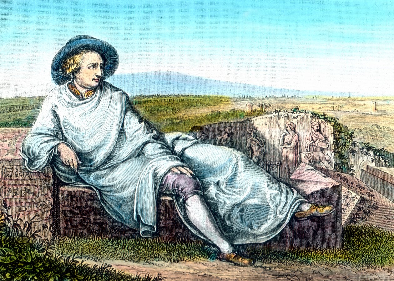 Goethe in Campagna door Unbekannter Künstler