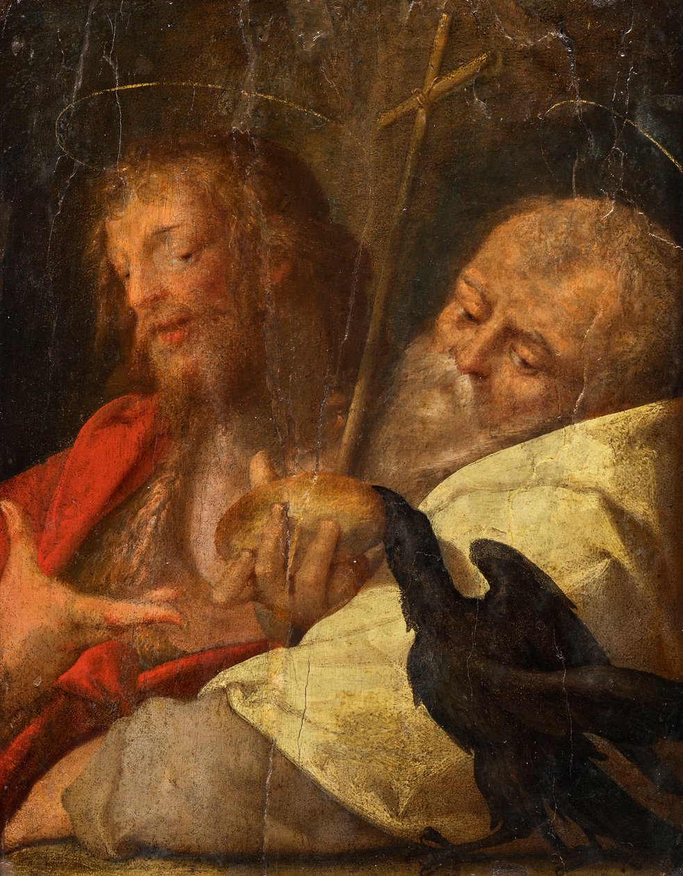 Johannes de Doper en Johannes de Evangelist door Unbekannter Künstler