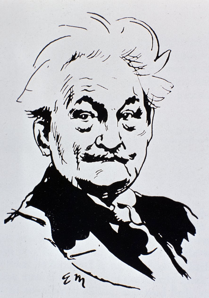 Leoš Janáček (inkt op papier) door Unbekannt