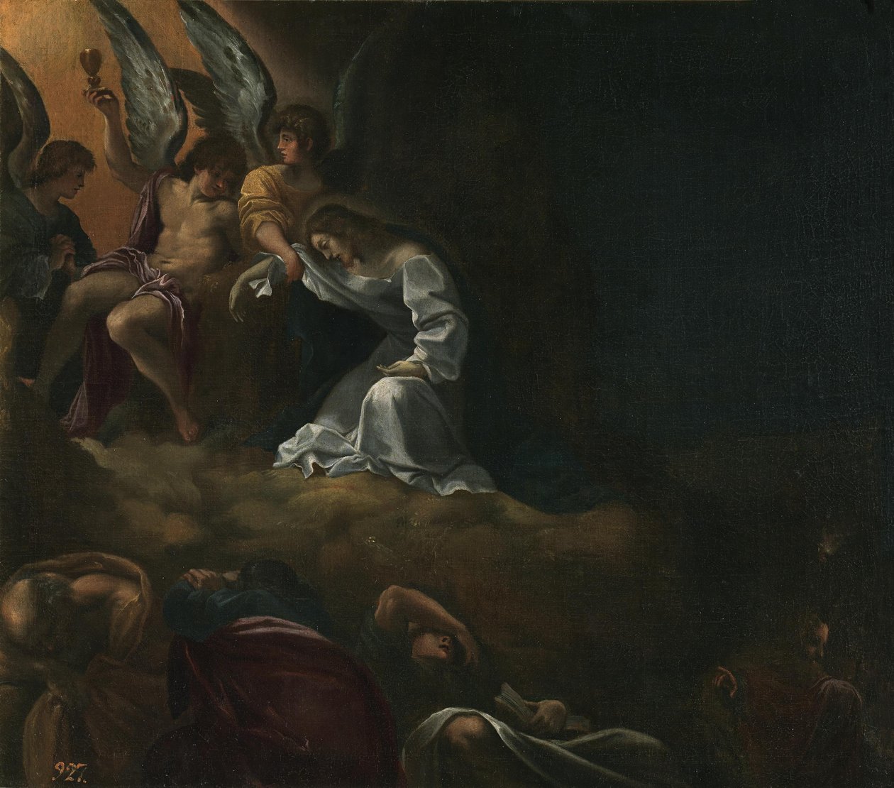 Ludovico Carracci - Oratie in de tuin door Unbekannter Künstler
