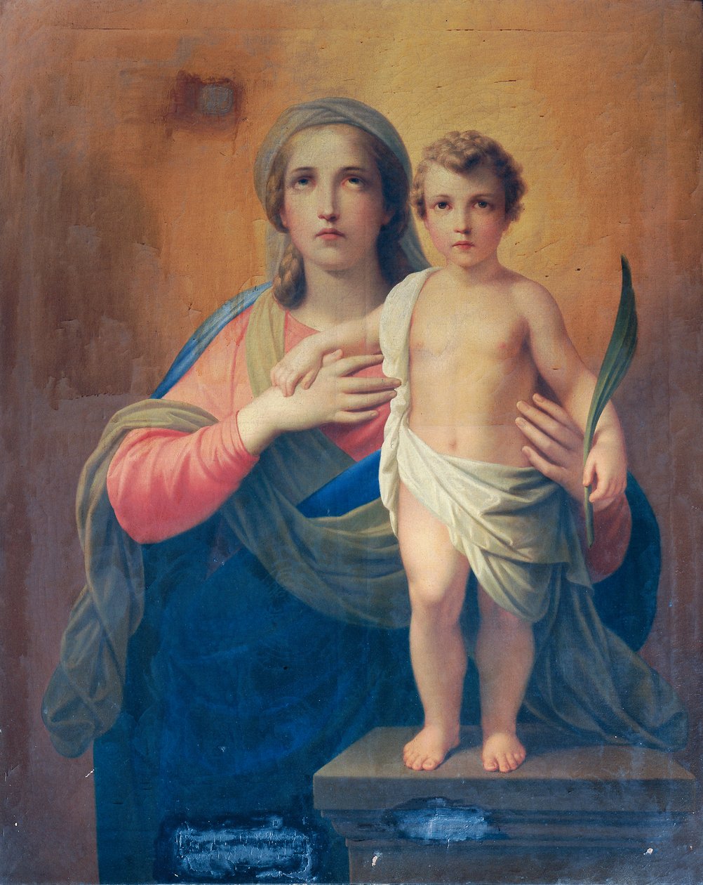 Madonna met kind door Unbekannter Künstler