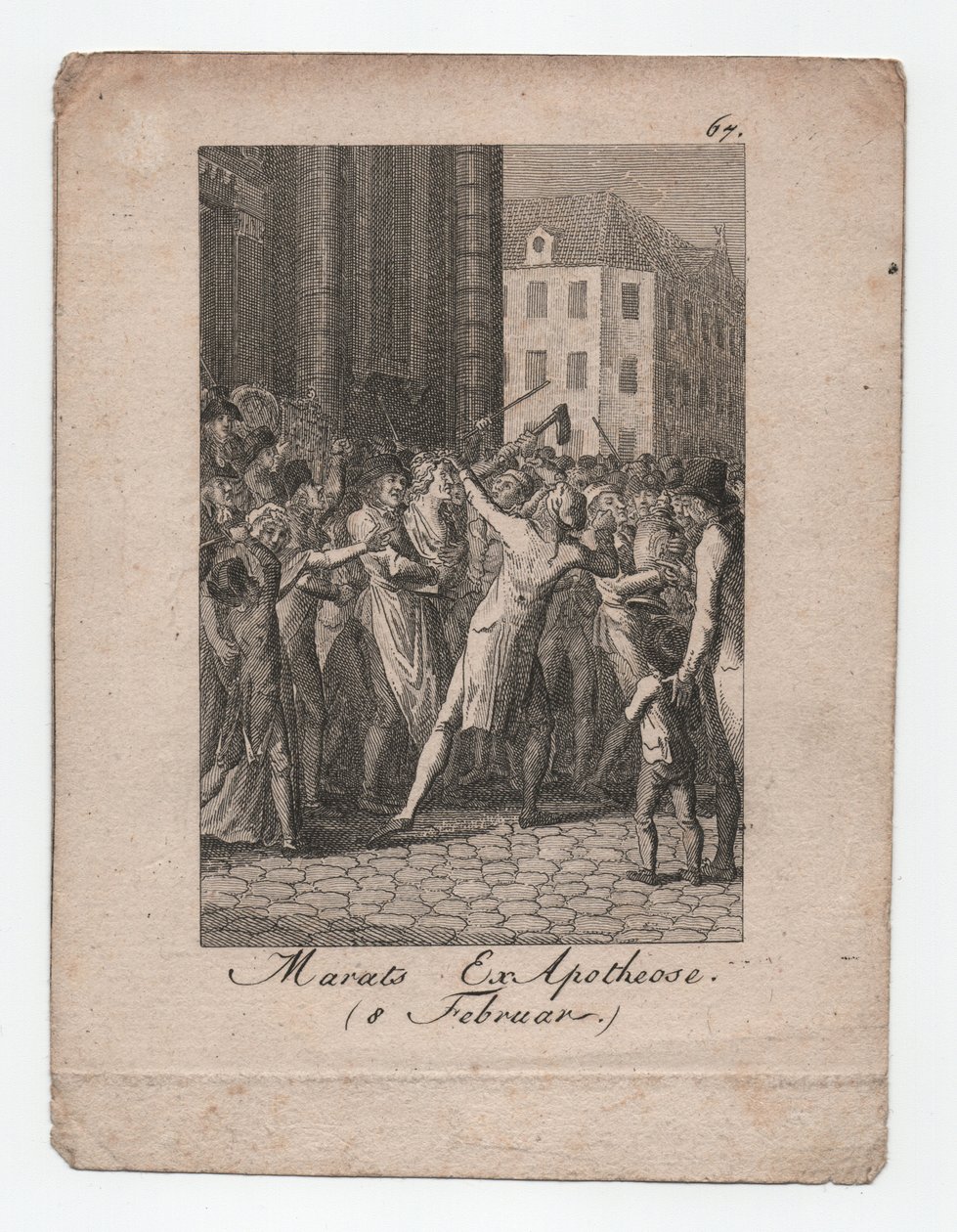 De apotheose van Marat op 8 februari door Unbekannter Künstler
