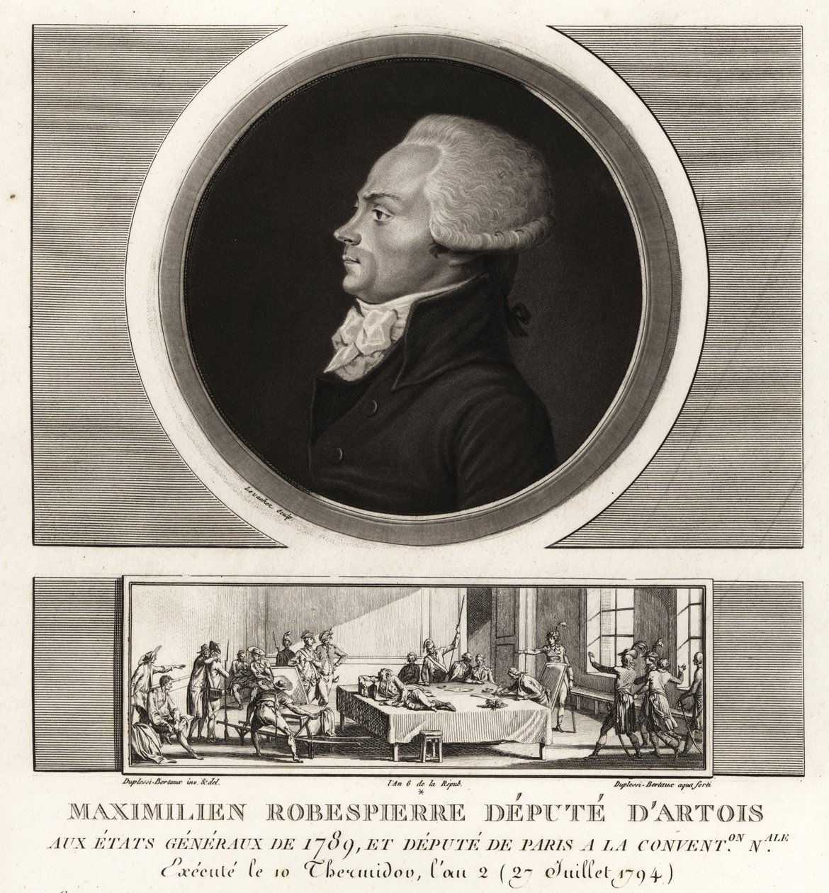 Maximilien Robespierre, Afgevaardigde van Artois, geëxecuteerd in 1794 door Unbekannt