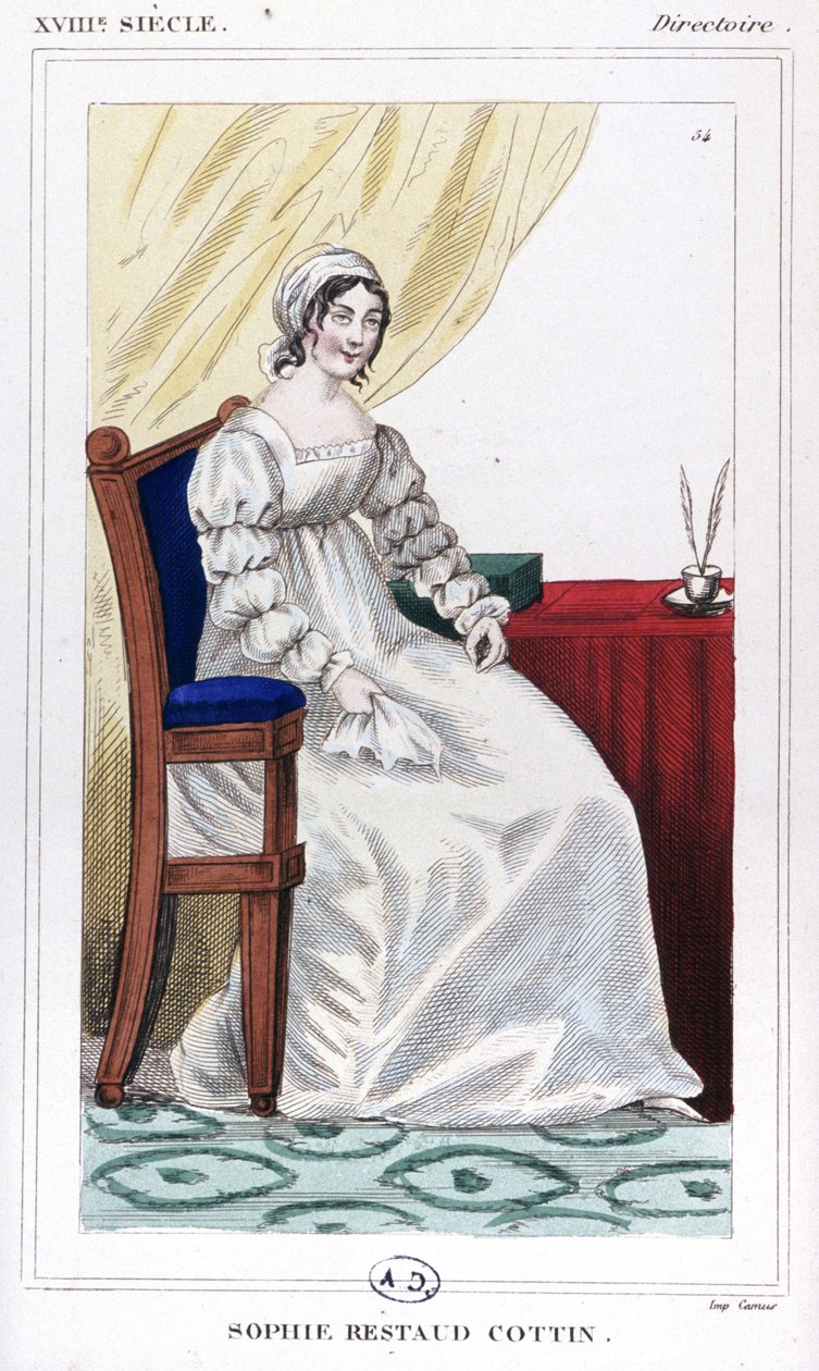 Mevrouw Cottin, ca. 1810 (gravure) door Unbekannter Künstler