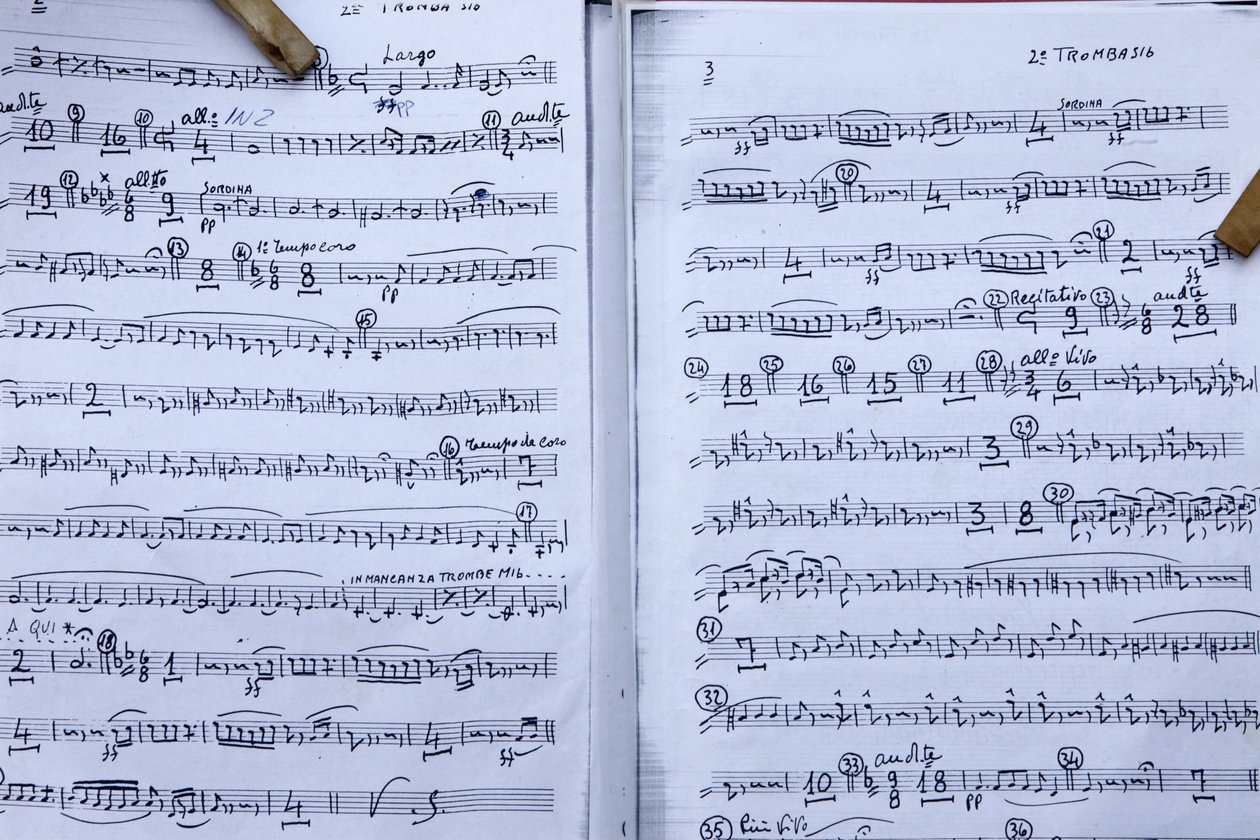 Muziekpartituur, Montesano, Italië door Unbekannt