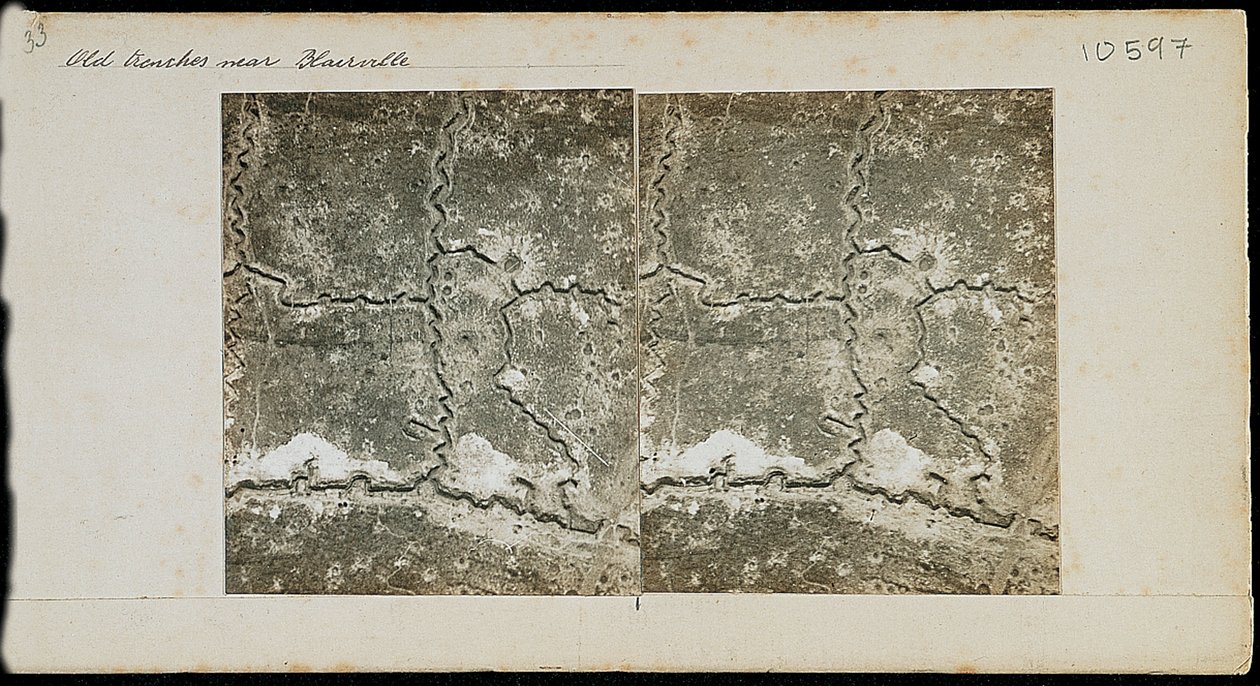 Oude loopgraven bij Blairville, Frankrijk, ca. 1917-1918 door Unbekannt