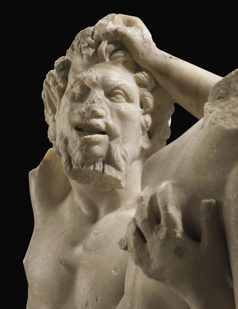 Pan en Hermafrodiet, ca. 1e eeuw n.Chr. door Unbekannt