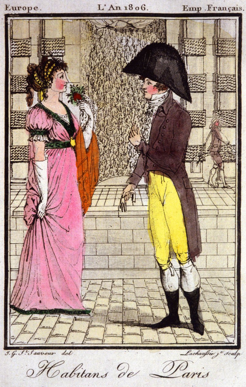 Inwoners van Parijs in 1806. 1810 door Unbekannter Künstler