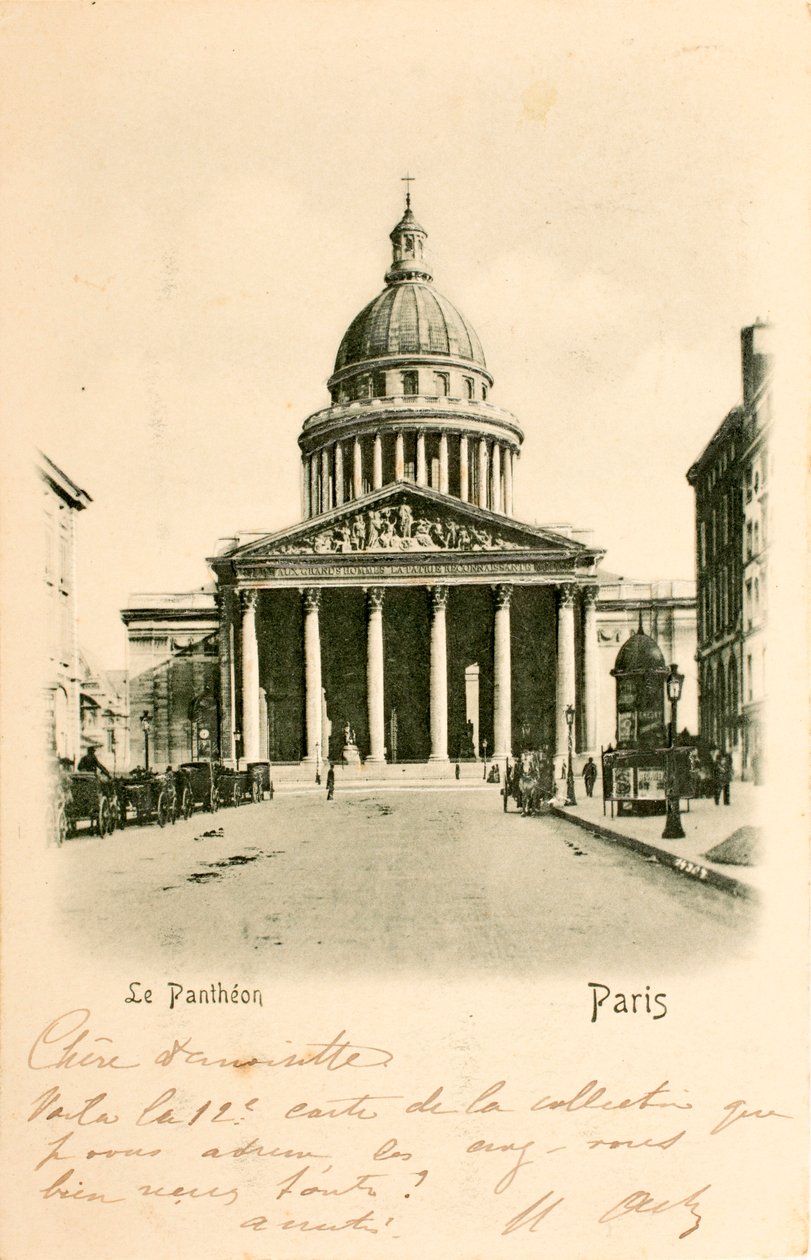 Ansichtkaart/Pantheon/Parijs/Seine/Ile de France/Frankrijk door William M. Timlin