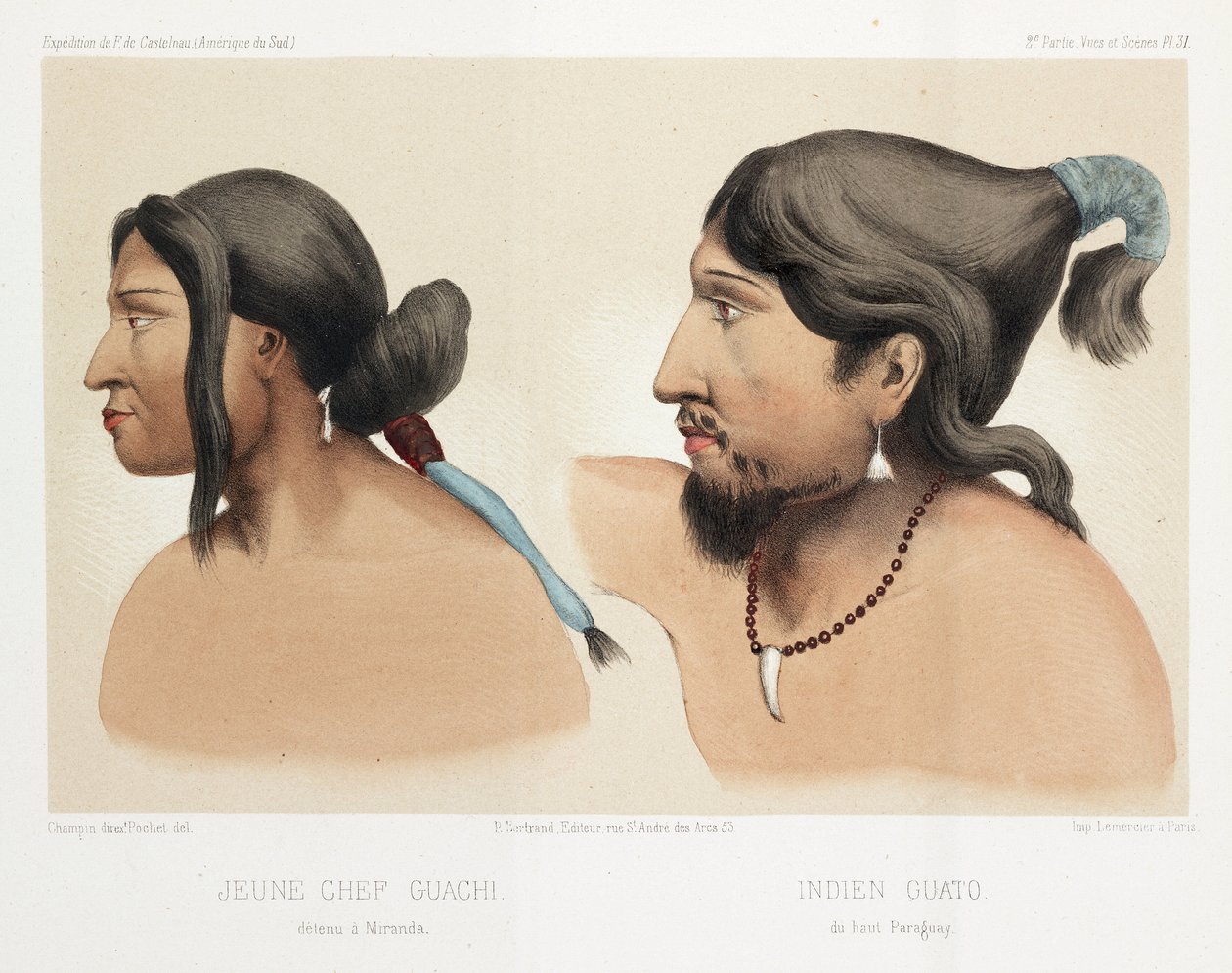 Zuid-Amerikaanse Indianen, ca. 1843-1847 door Unbekannt