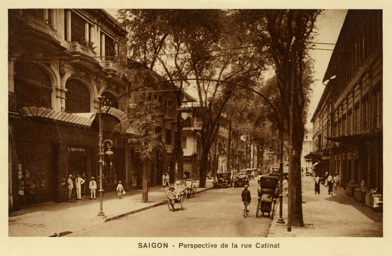 Straatbeeld van Saigon door Unbekannter Künstler