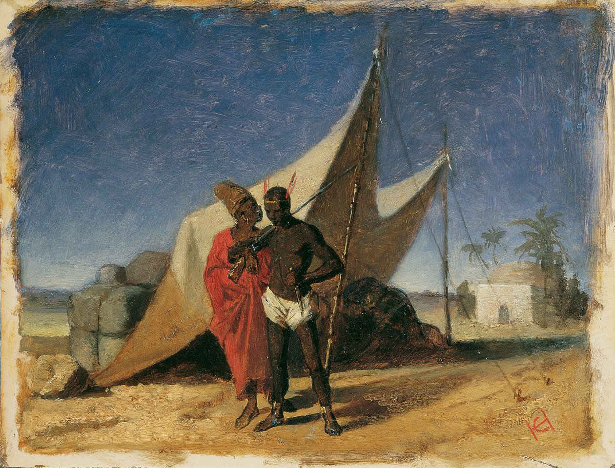 Scène in Noord-Afrika door Unbekannter Künstler