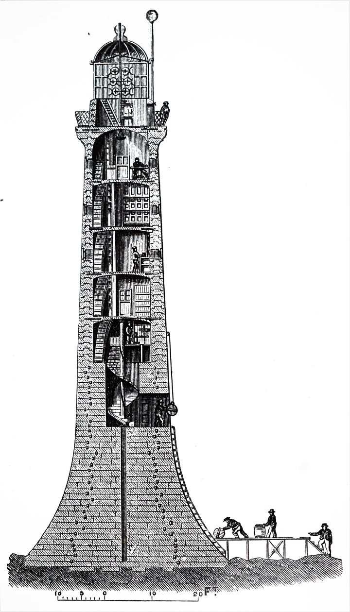 De Bell Rock vuurtoren door Unbekannt