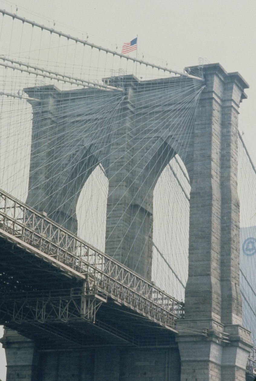 De Brooklyn Bridge door Unbekannt