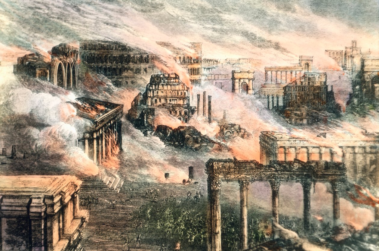 De brand van Rome door Unbekannter Künstler