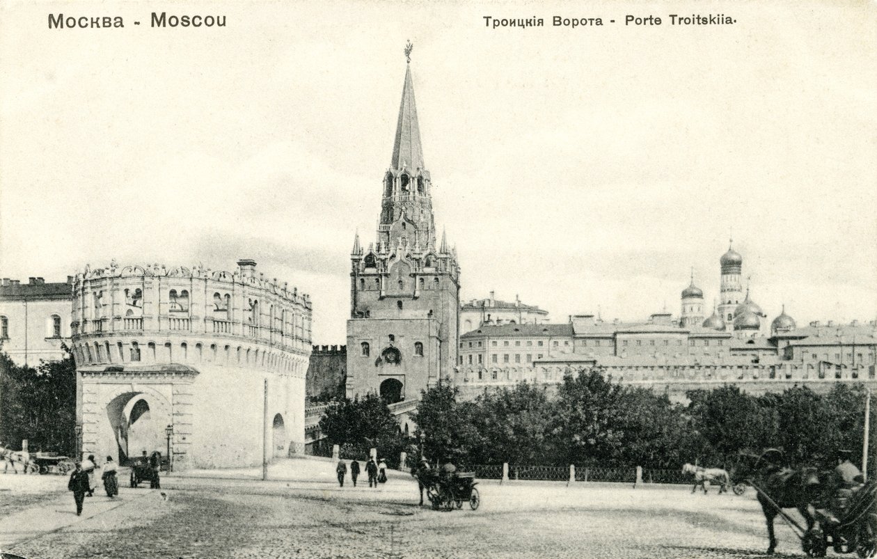 Troitskaia Bashnia (Trinity Gate), Moskou door Unbekannter Künstler