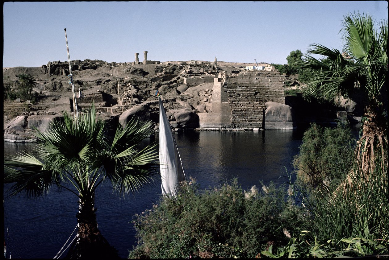 Uitzicht op Elephantine Island door Unbekannt