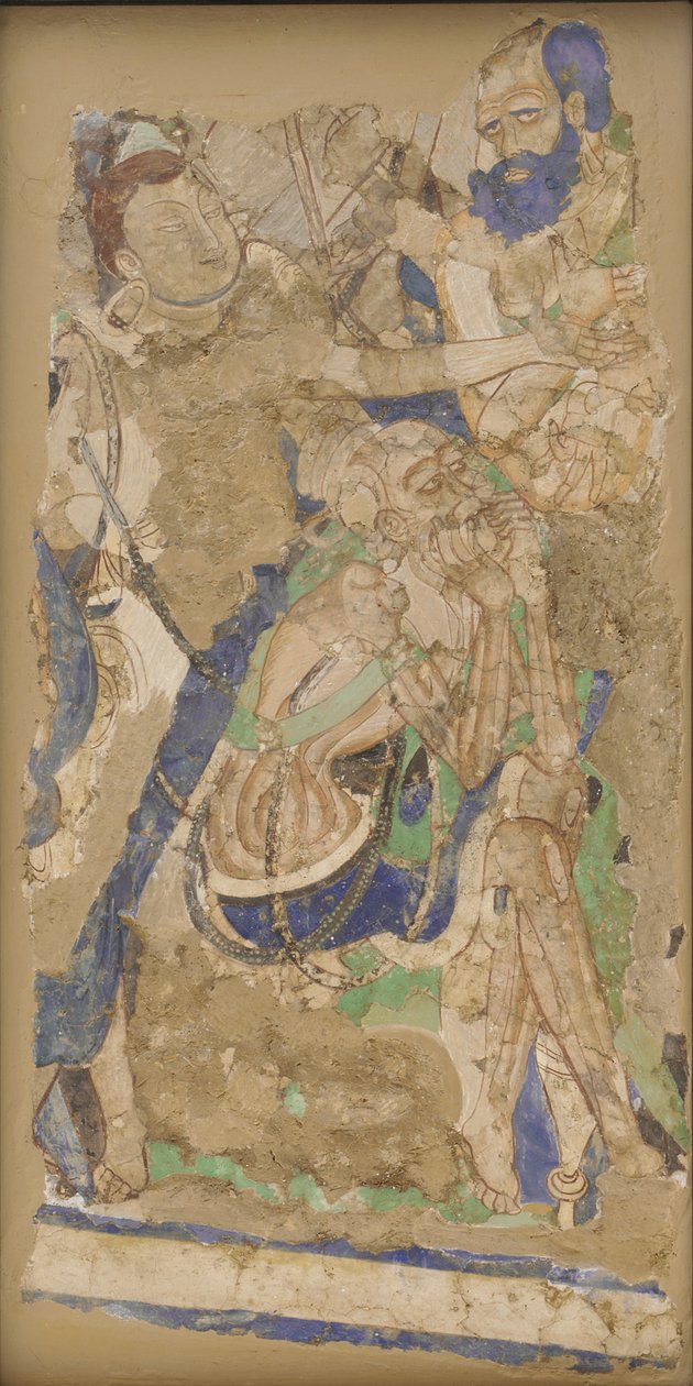 Drie figuren, uit Grot 224 door Unidentified