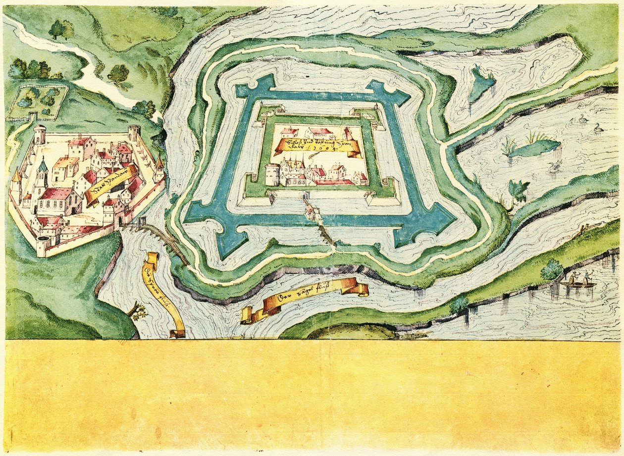 Stad, kasteel en vesting Spandaw 1604 door Unknown