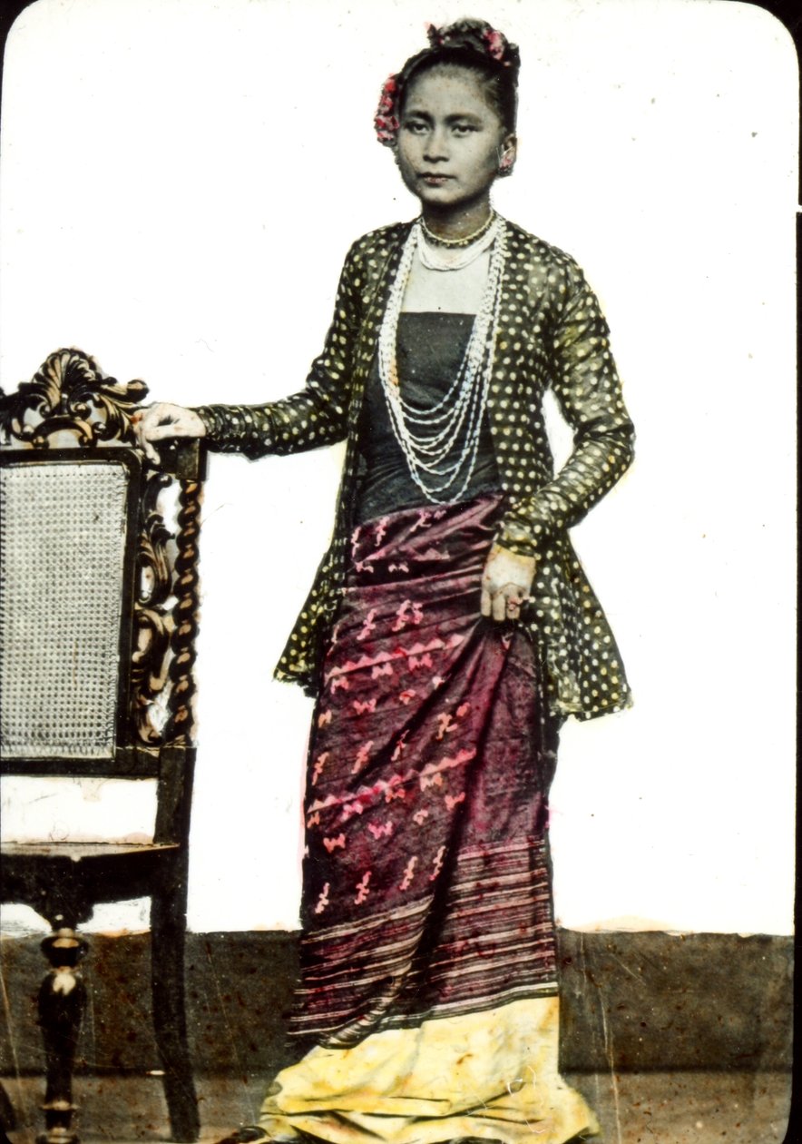 Birmese vrouw, ca. 1880s door Unknown