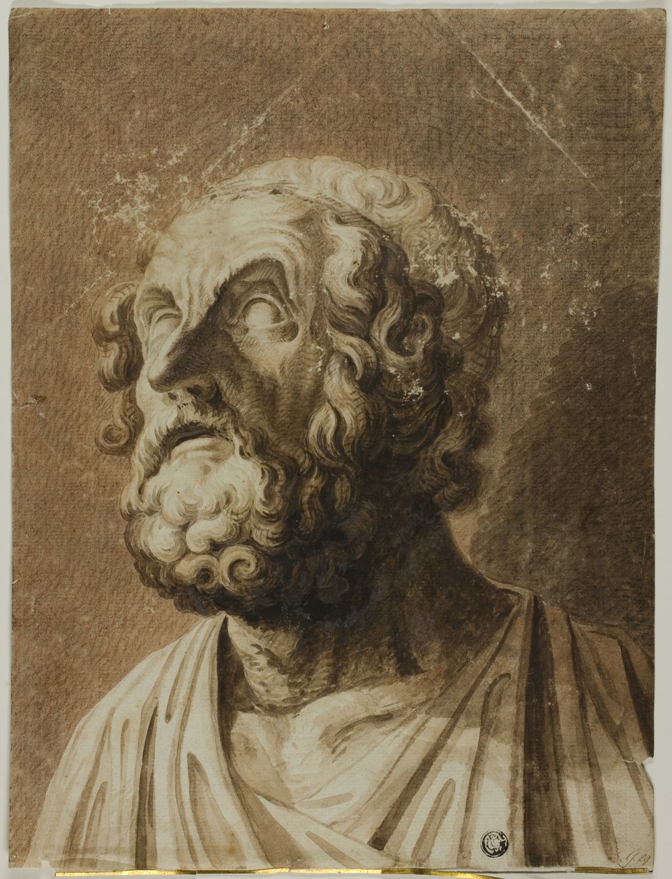 Buste van blinde Homerus door Unknown