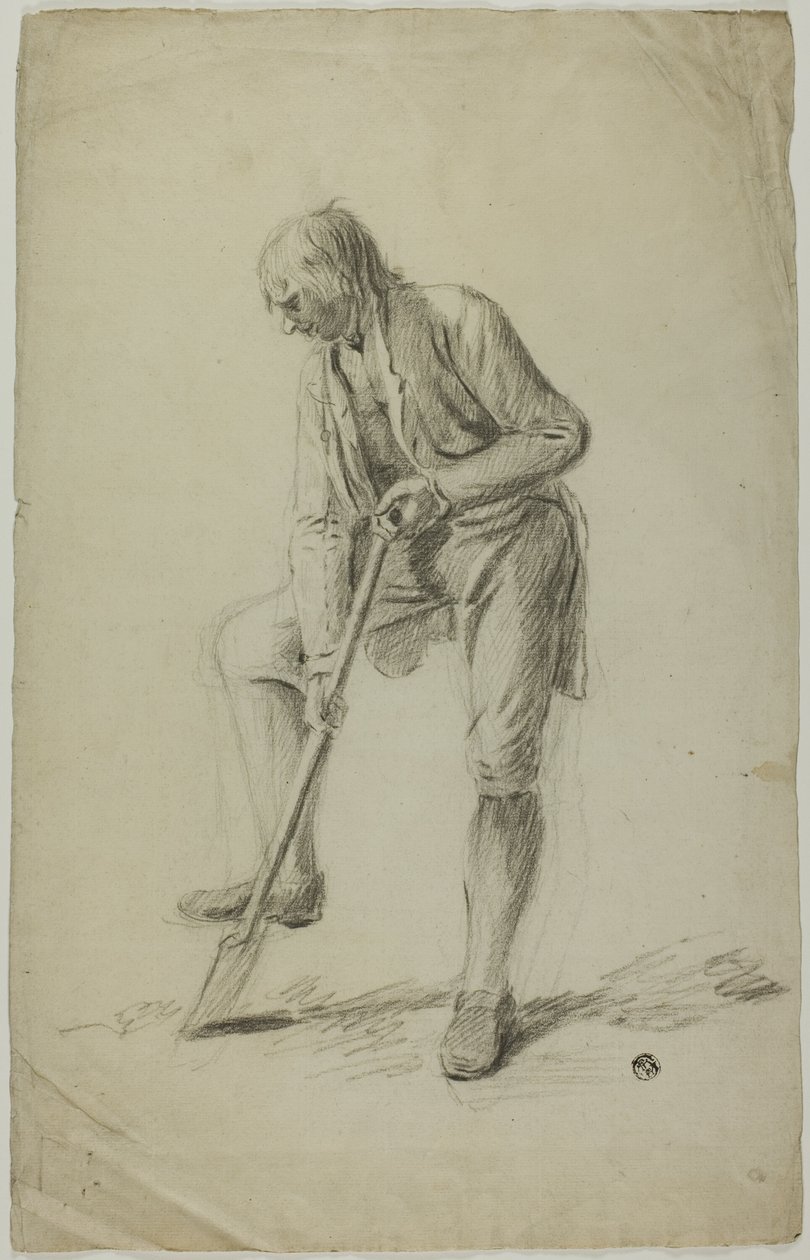 Man Digging door Unknown