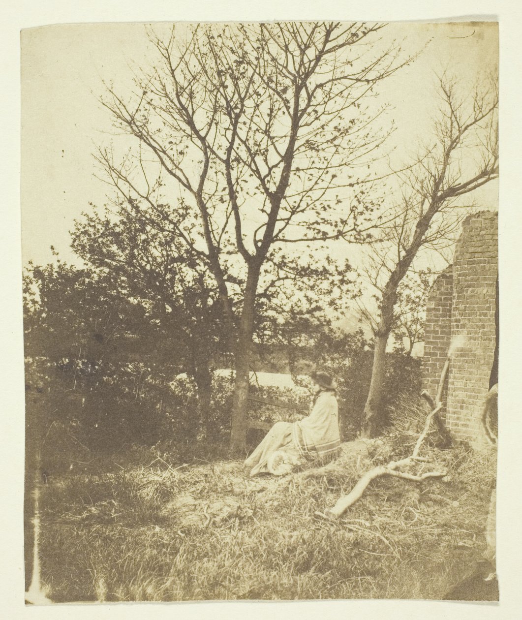 Mevrouw Craik zittend buiten door Unknown
