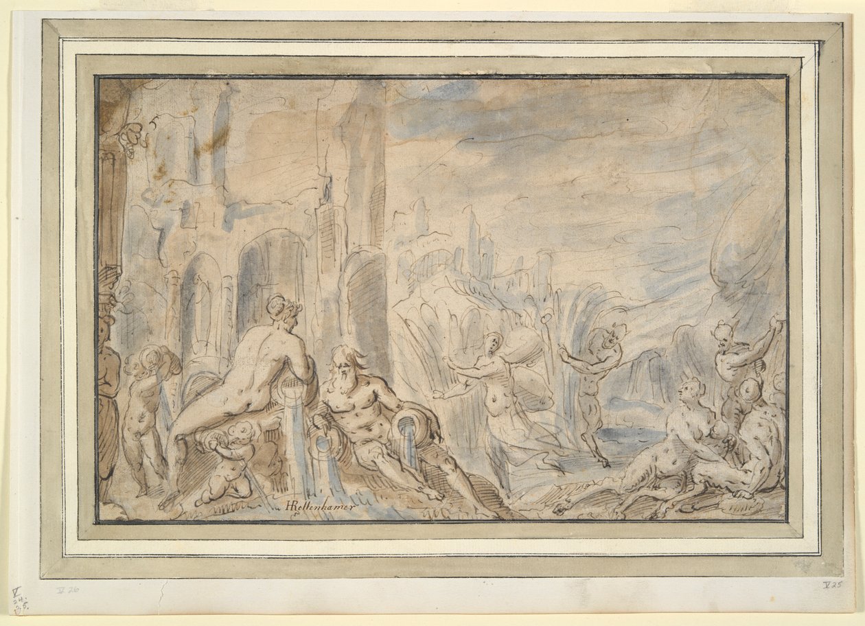 Pan en Syrinx door Unknown