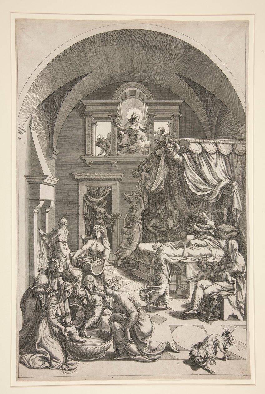 De geboorte van Johannes de Doper door Unknown