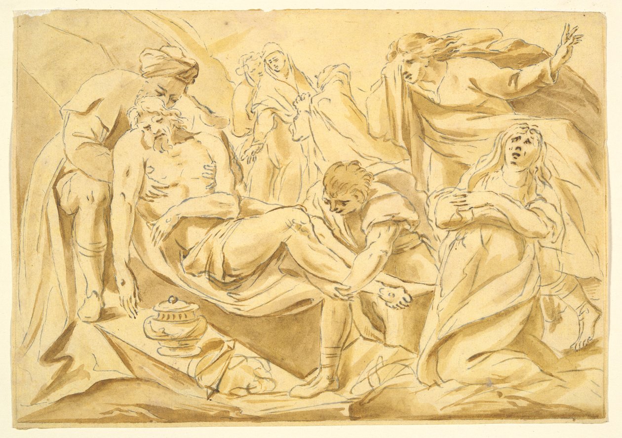 De graflegging van Christus door Unknown