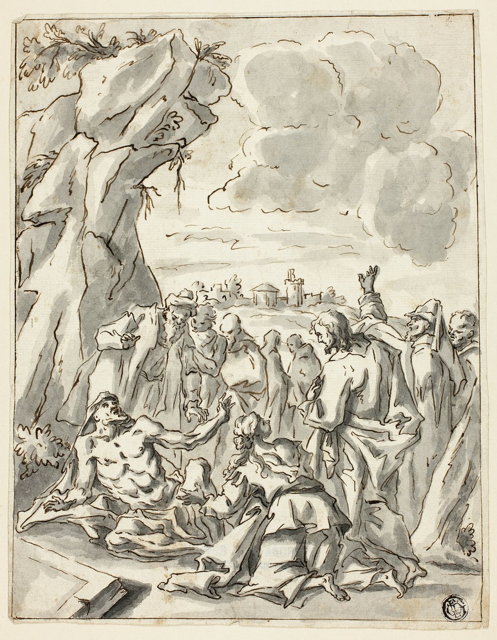 De opwekking van Lazarus door Unknown