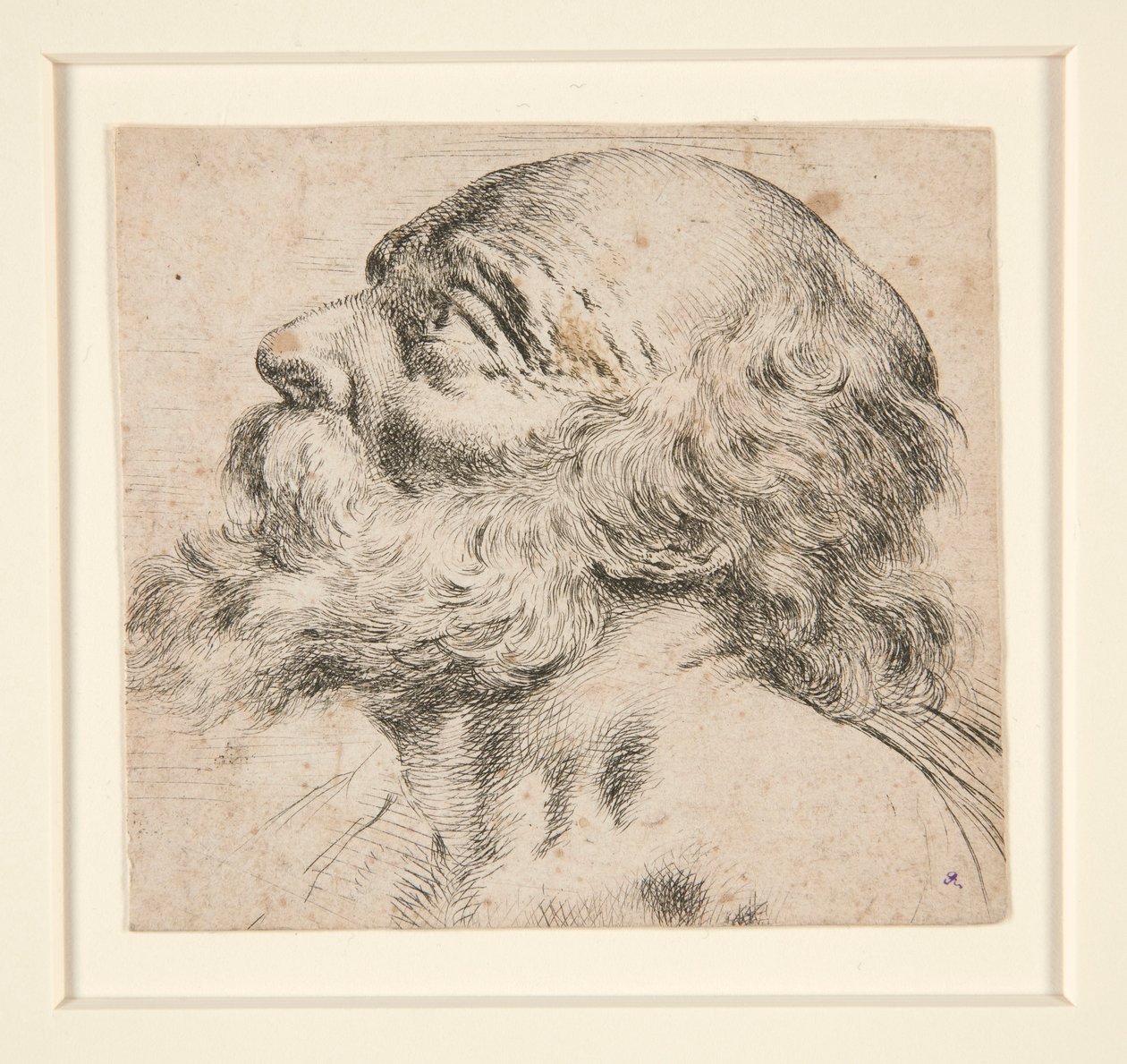 Zonder titel (bearded man, looking up to right) door Unknown