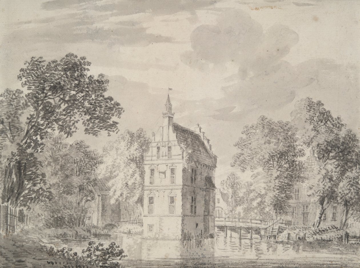 Uitzicht op Kasteel Crayestein, Nederland door Unknown