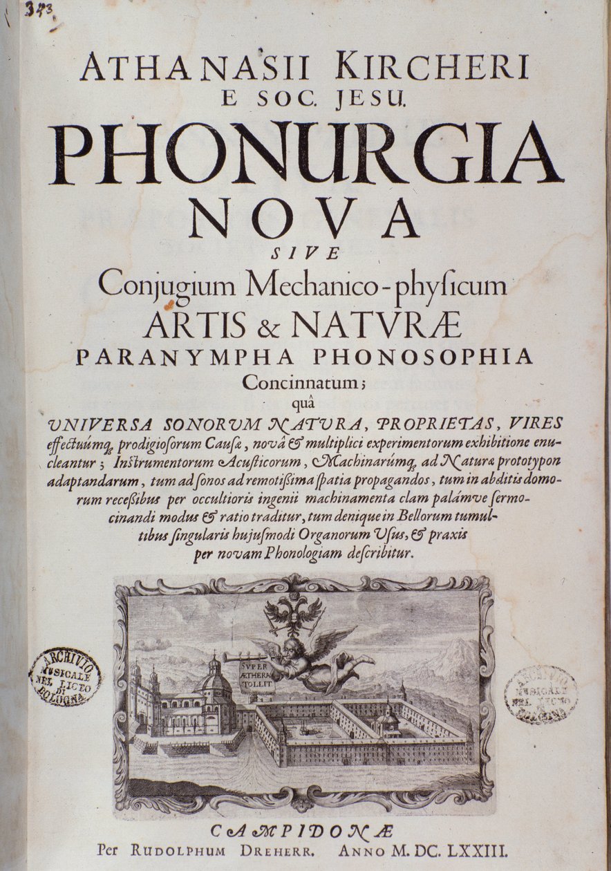 Frontispice van Phonurgia nova (1673) door Unknown artist