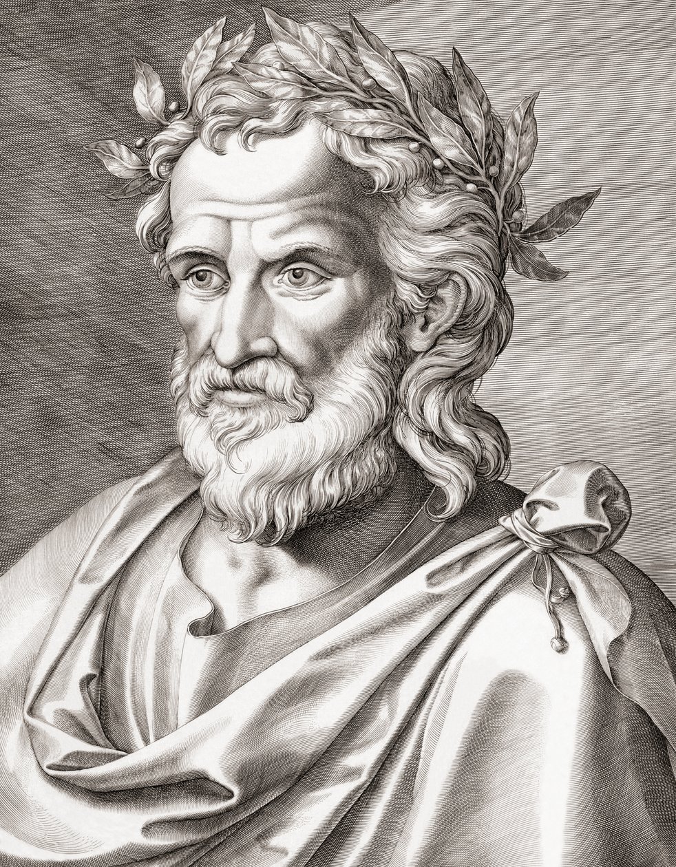 Homerus. Portret. door Unknown artist