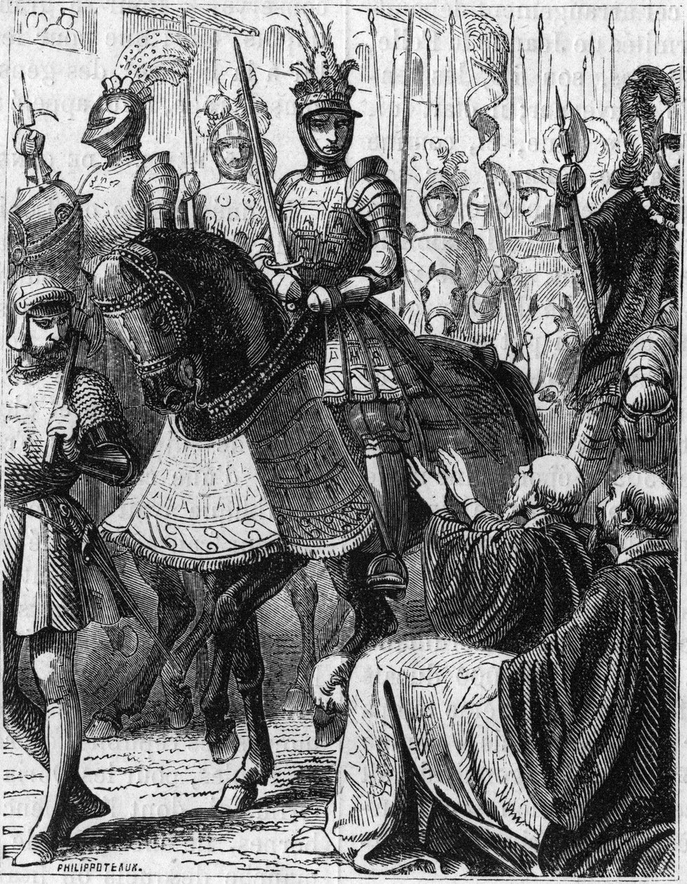 Lodewijk XII (1462-1516) betreedt Genua (Italië). door Unknown artist