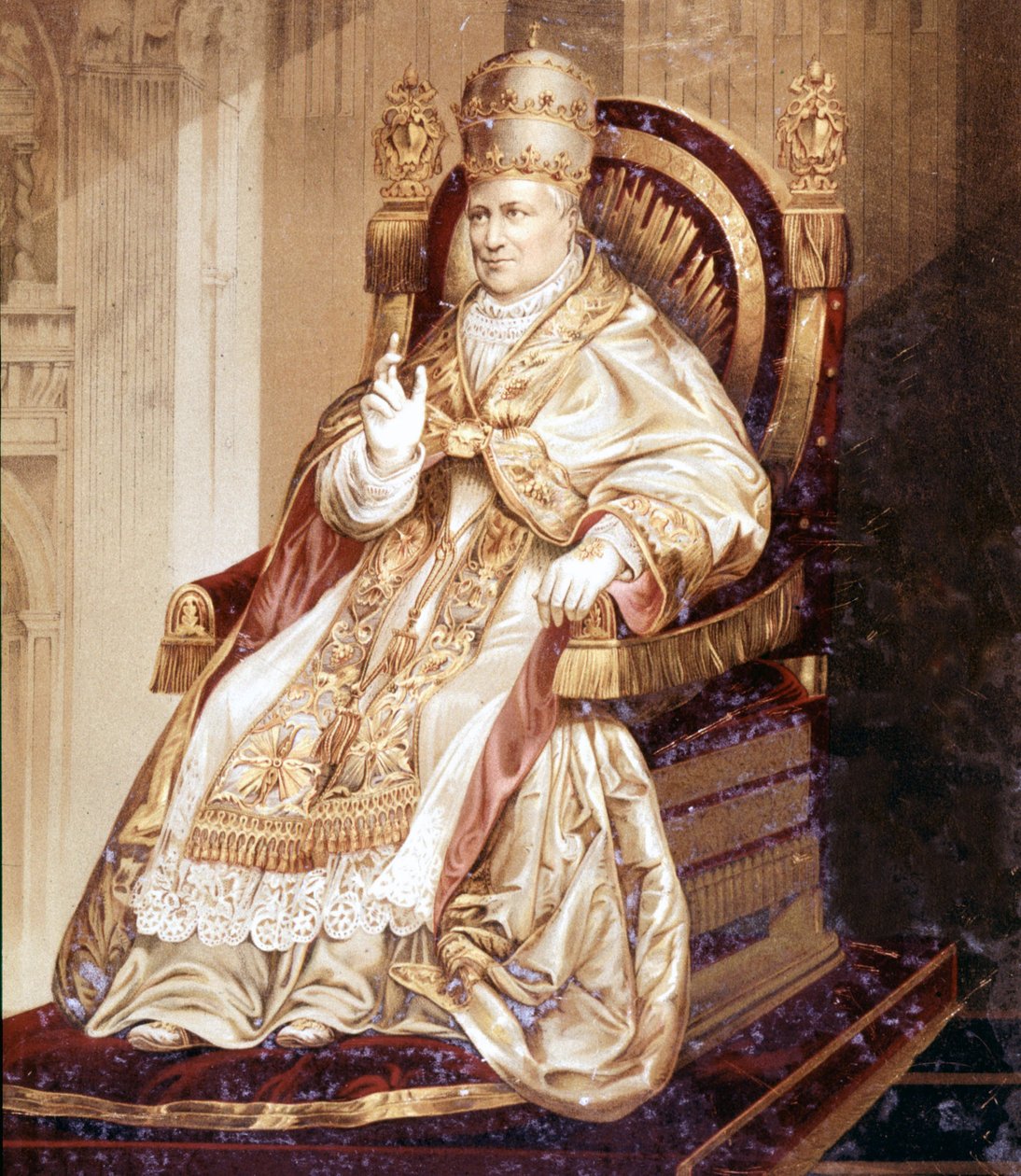 Pius IX (1792 - 1878). Chromolithografie. door Unknown artist