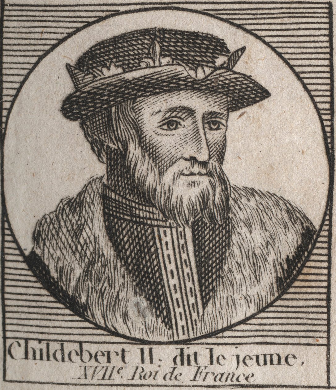 Portret van Childebert II door Unknown