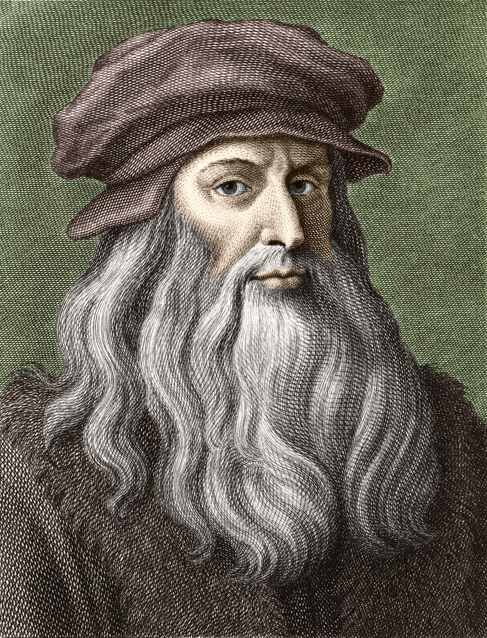 Portret van Leonardo da Vinci door Unknown artist