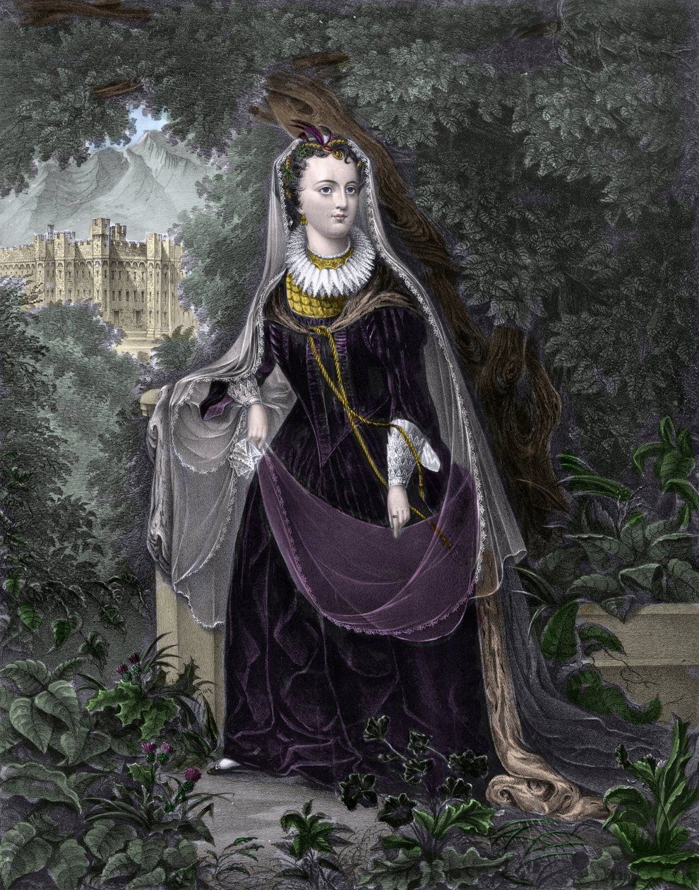 Portret van koningin Mary I Stuart door Unknown