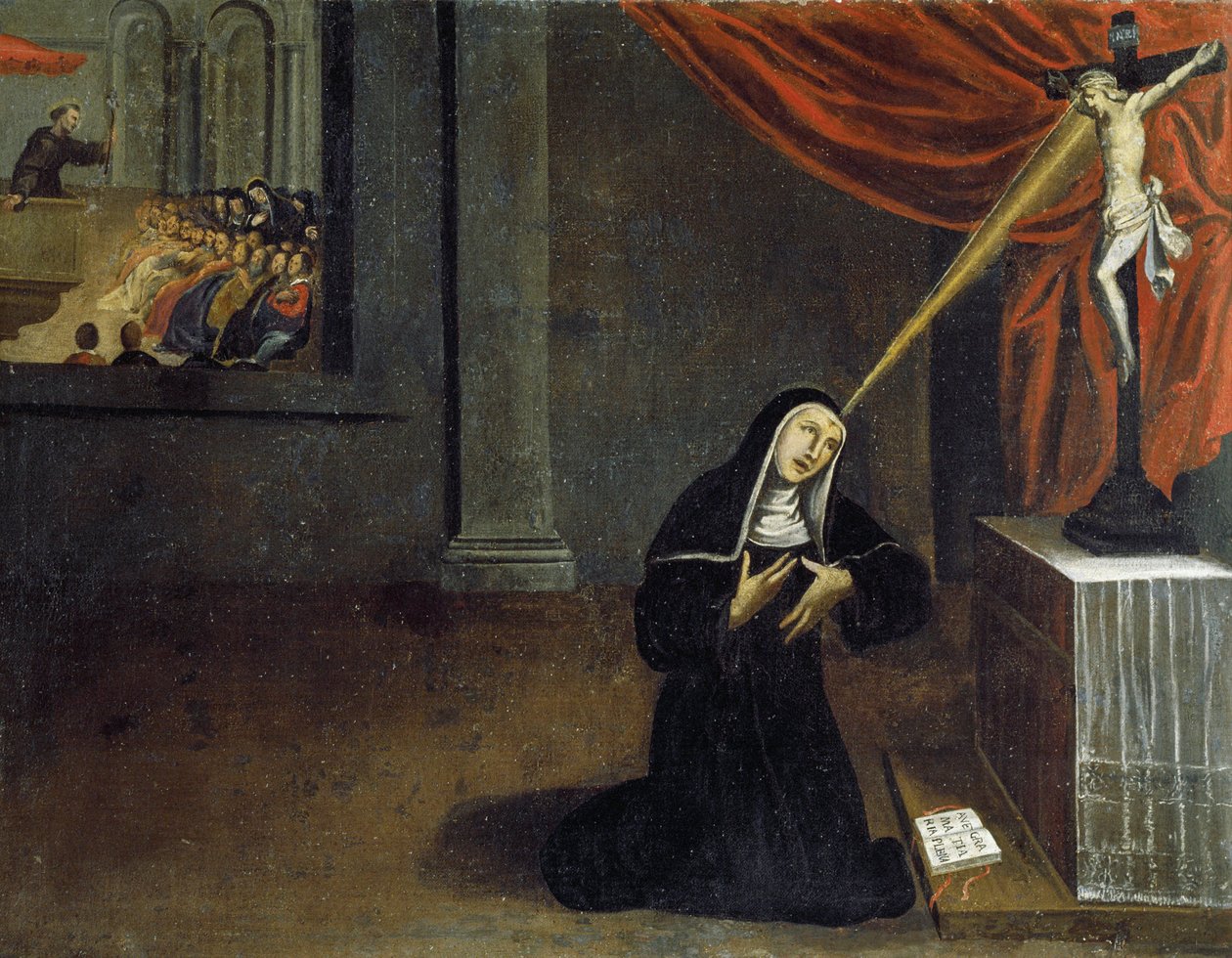 Sint Rita ontvangt stigmata door Unknown artist