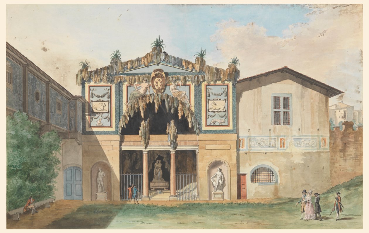 Grot in de Boboli-tuinen, Florence door Unknown, Italian