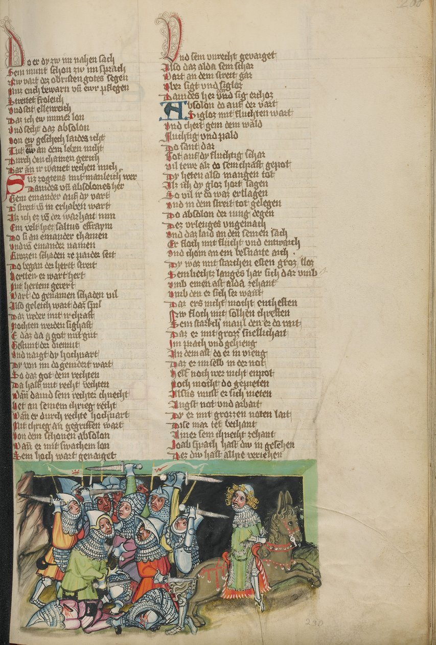 Davids leger in de achtervolging op Absalom door Unknown artist