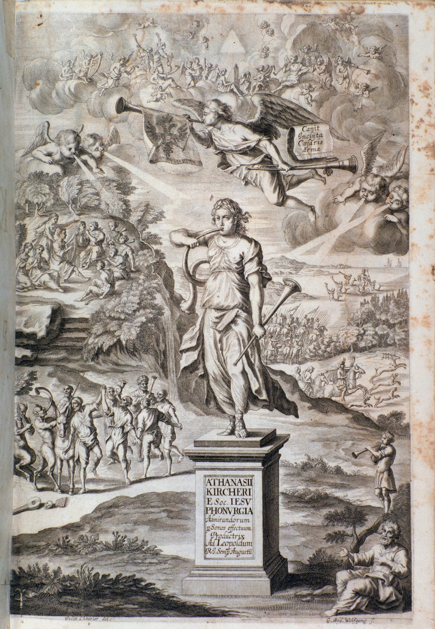 Frontispice van Phonurgia nova (1673) door Unknown artist