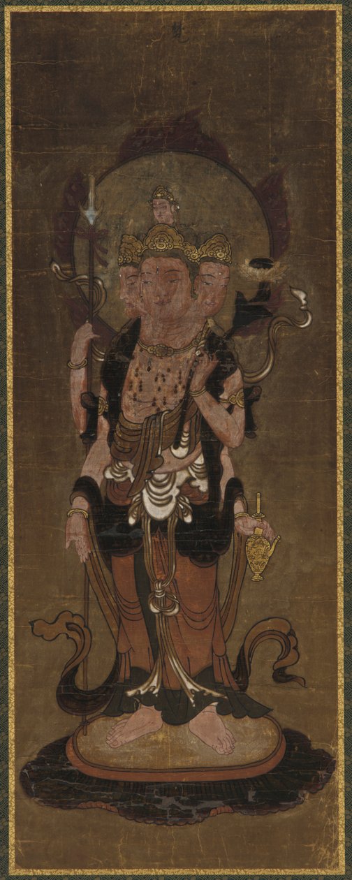 Een van de twaalf deva: Bonten (Brahma) door Unknown artist